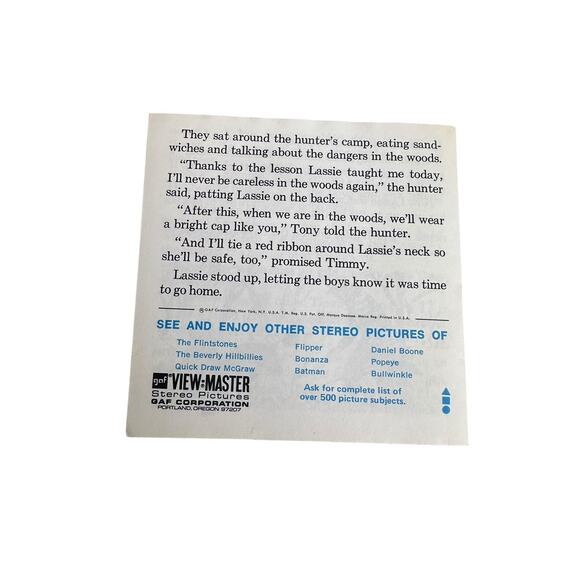 GAF View-Master Showtime Lassie and Timmy 3 Reel Packet B474 - Picture 8 of 14